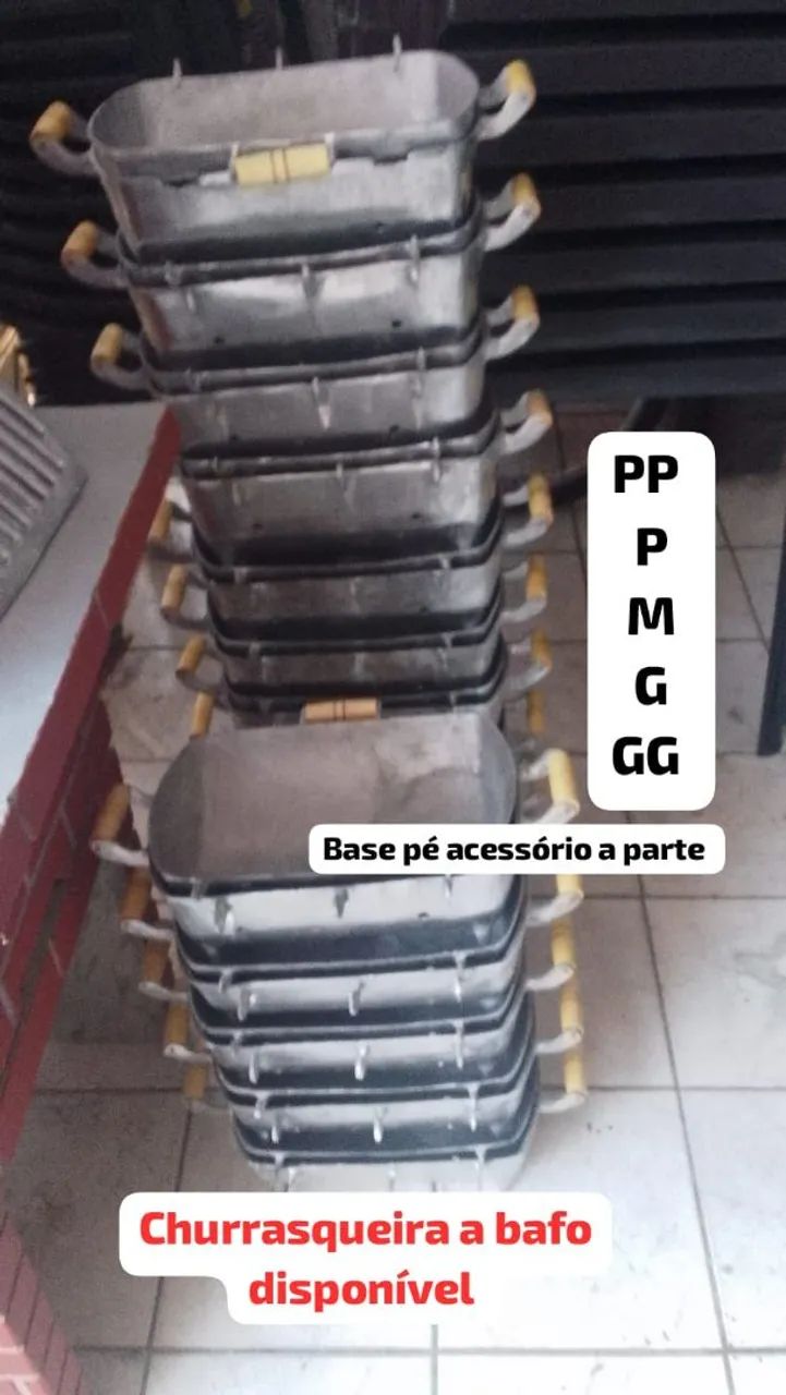 Churrasqueira em alumínio a bafo 