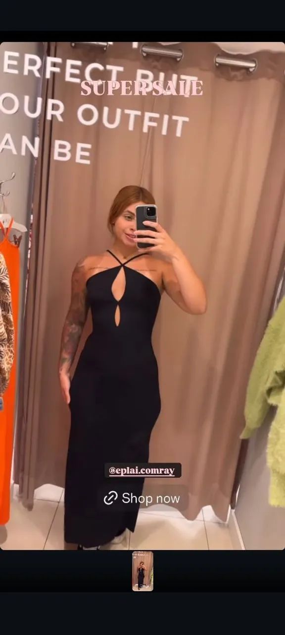 Vestido Eplai na cor laranja 
