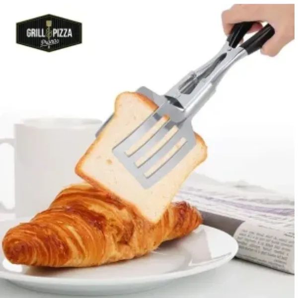 Kit Churrasco  3 peças  Pegador articulado, Espatula para steak,Escova para grelha 2x1 - Foto 6