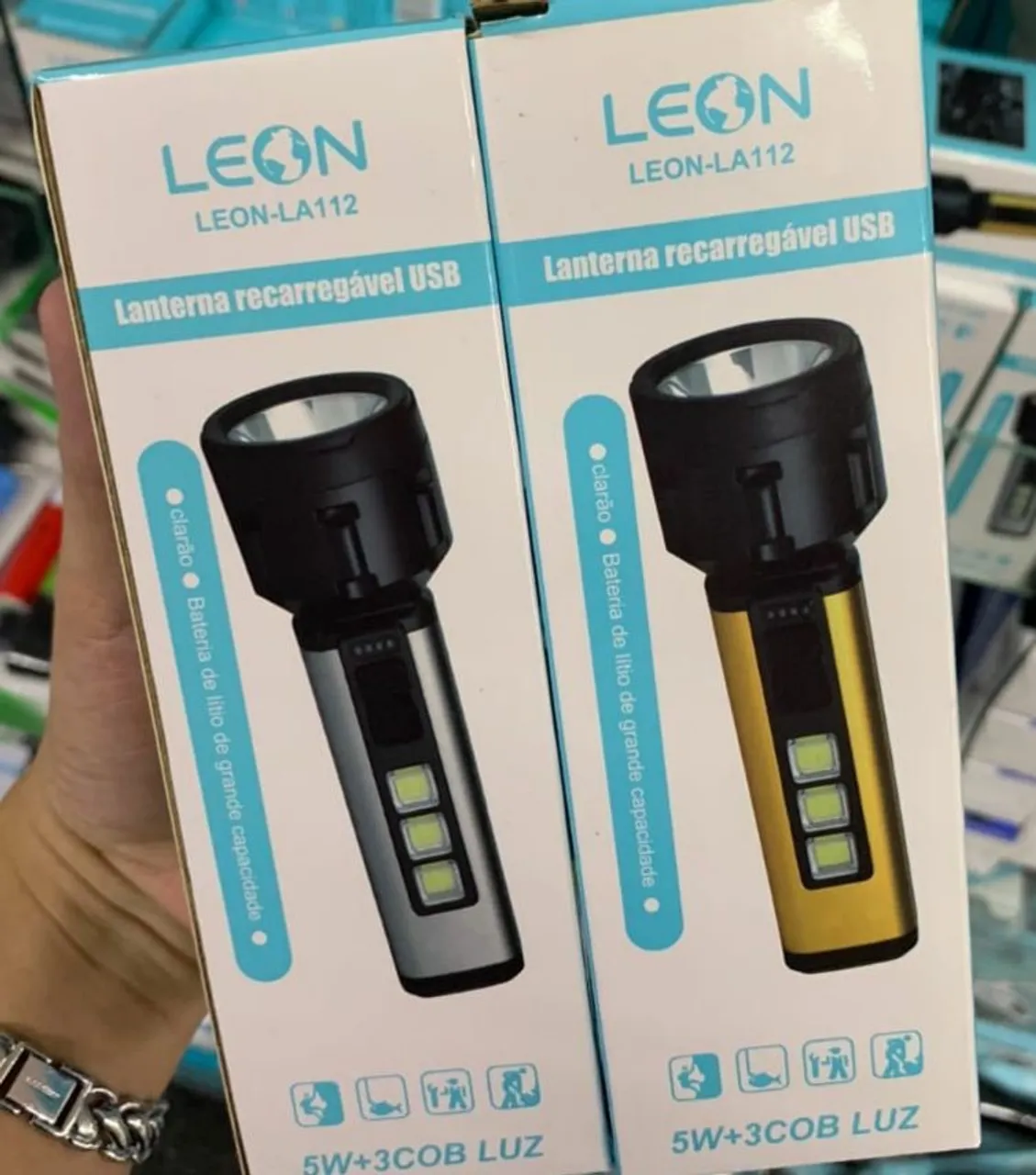 Lanterna led bateria recarregável