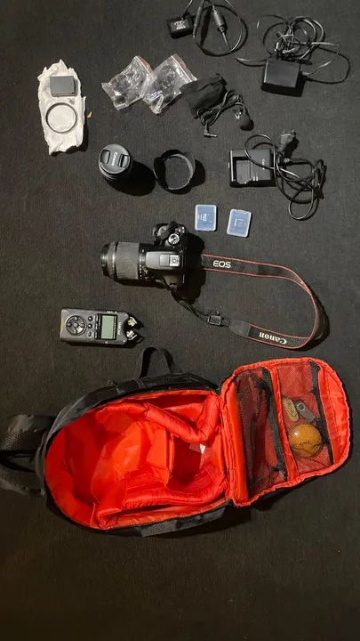 Kit Máquina + Lentes + Bag + Gravador + Acessórios 