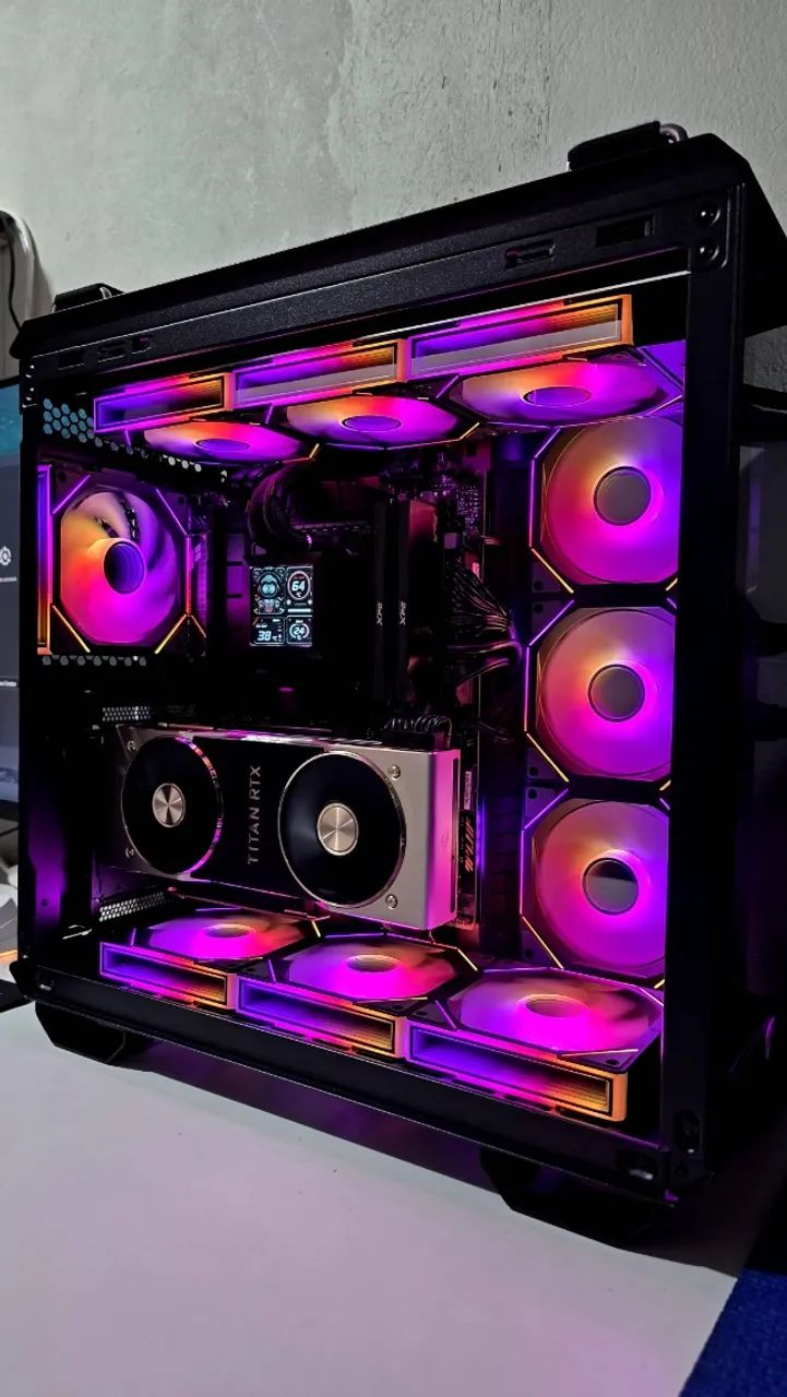 Pc Gamer, IA ou programadores, Ryzen 7 X3D AM5, 32GB DDR5, RTX TITAN 24GB, NVME 1TB 4.0