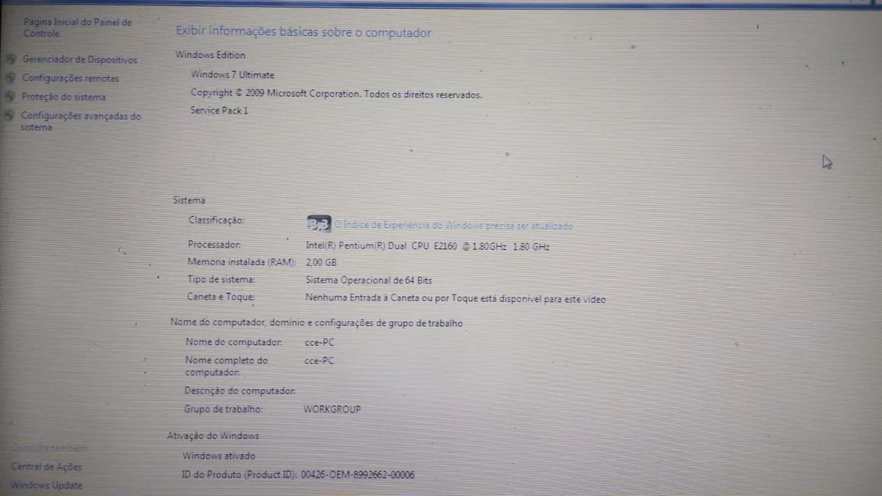 Computador Intel Pentium Dual Core 2.00GB RAM
