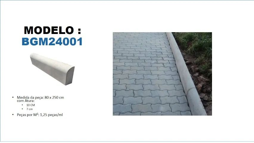 meio fio 80x25x07 cm e 80x30x10 cm - Foto 3