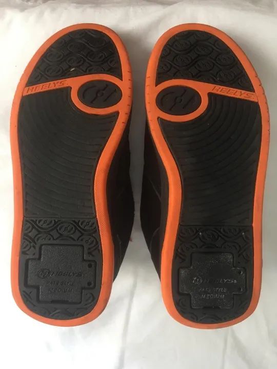 Tênis Heelys  Laranja/Preto - - Foto 3