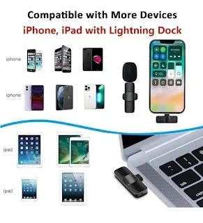 Microfone de Lapela sem Fio Iphone Par