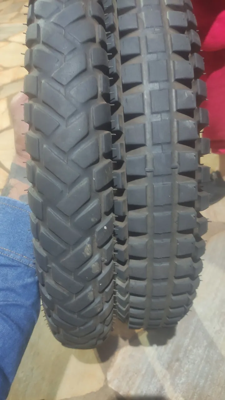 Pneus para Moto - techinic endurance 21 e tkblock 18 - TORNADO, XRE, LANDER, XTZ, TENERE