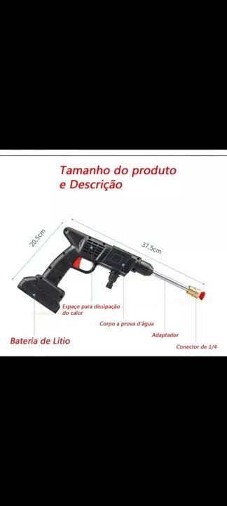 Lavadora de Alta Pressão Portátil 48V - Foto 2