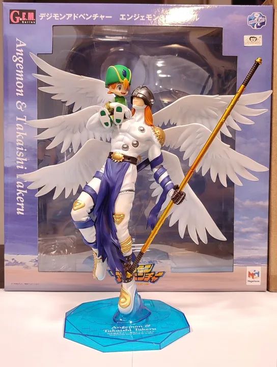 Angemon & Takashi Takeru Digimon GEM Megahouse Action Figure TK G.E.M. Original