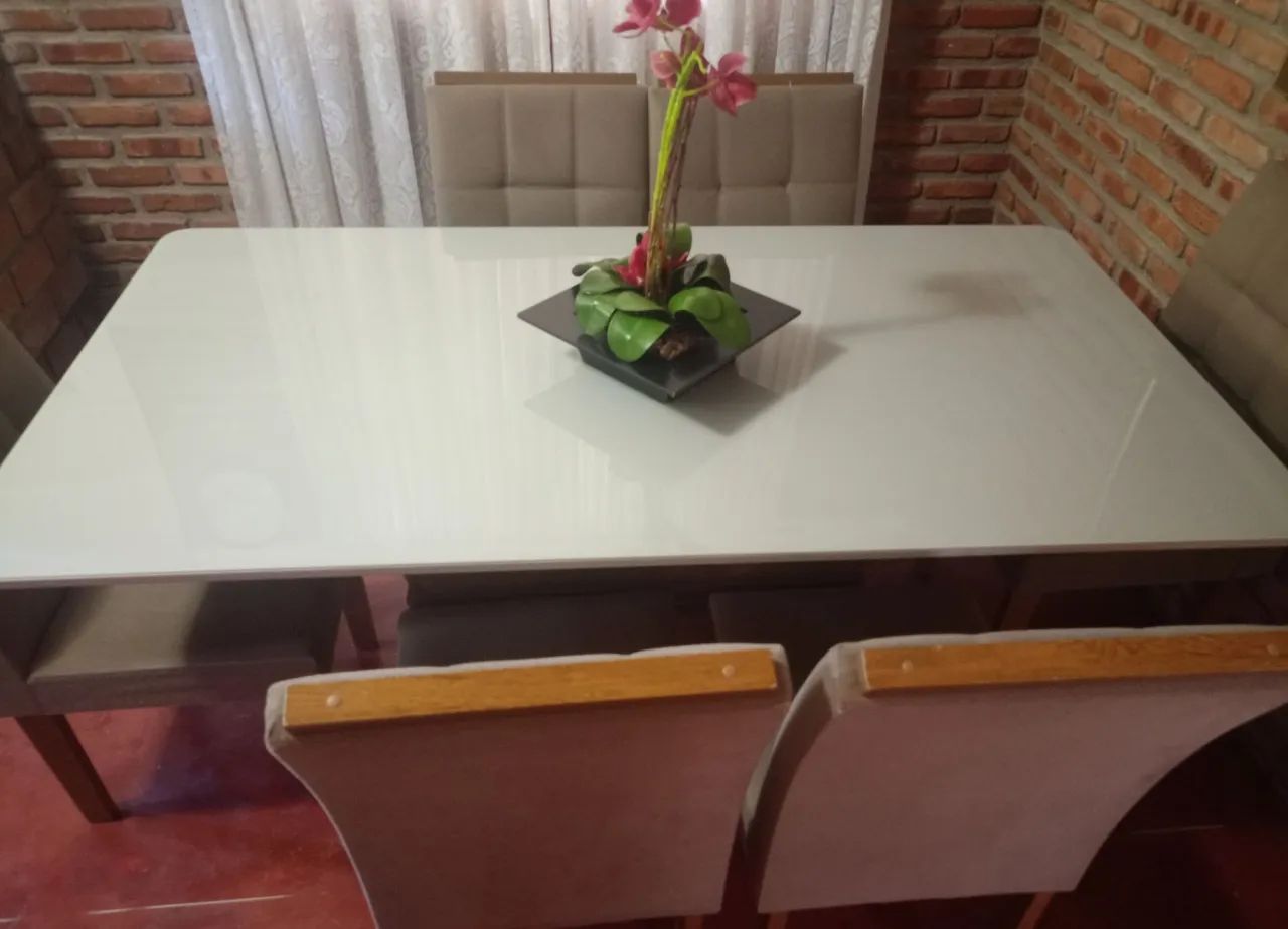 Mesa Jantar 6 Lugares Off White - Foto 3