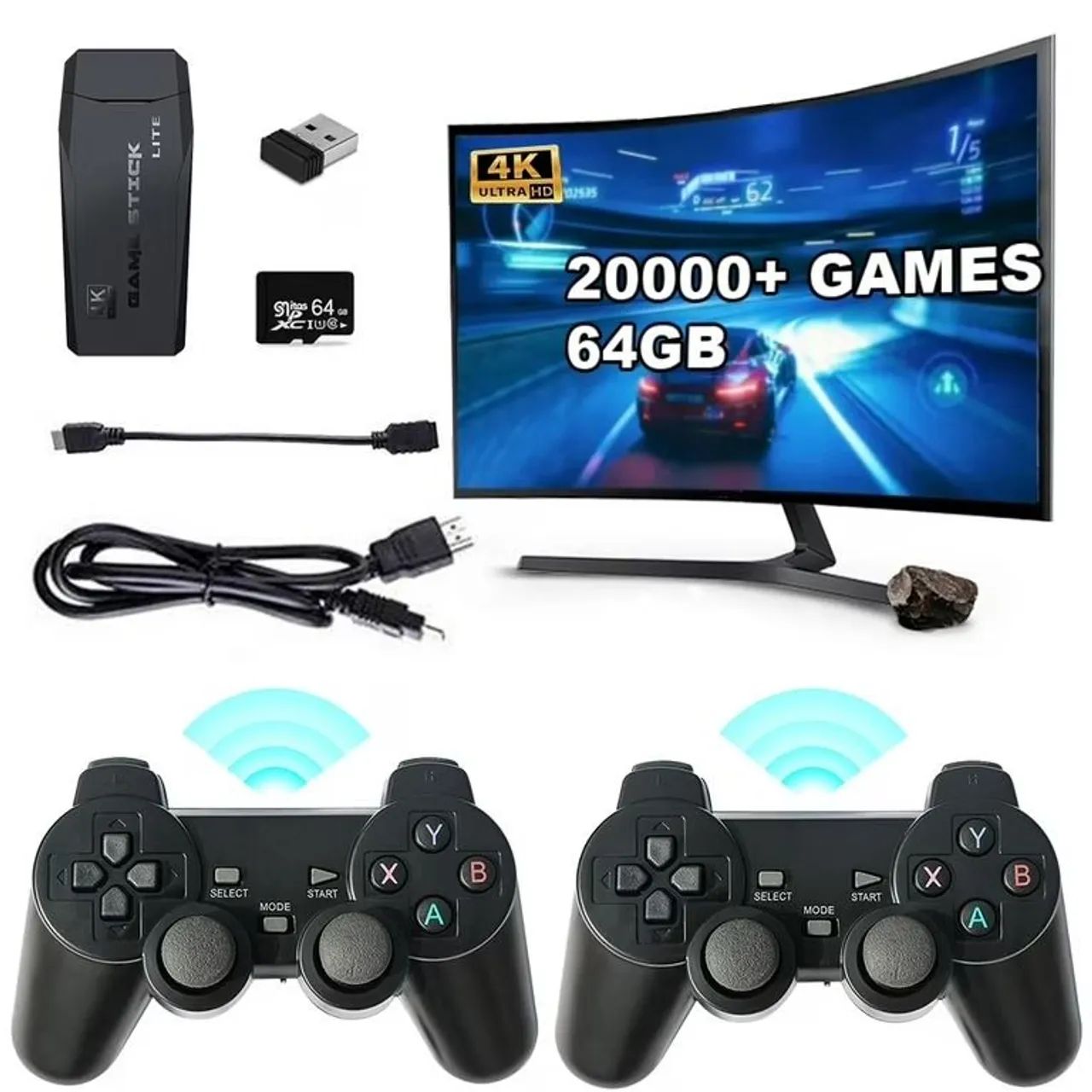 Console de Vídeo Game com 20000+ Jogos - 64GB