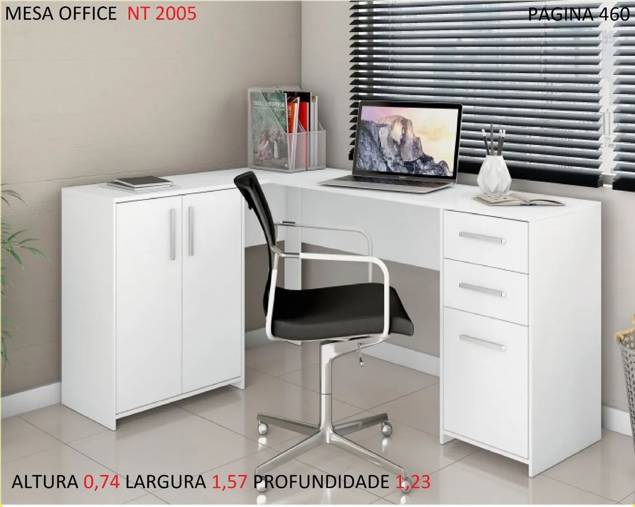 Mesa em L para Escritório - Design Moderno - Foto 2