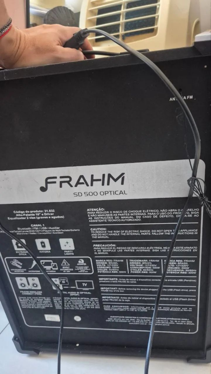 CAIXA AMPLIFICADA MULTIUSO FRAHM - SD 500 OPTICAL - Foto 2