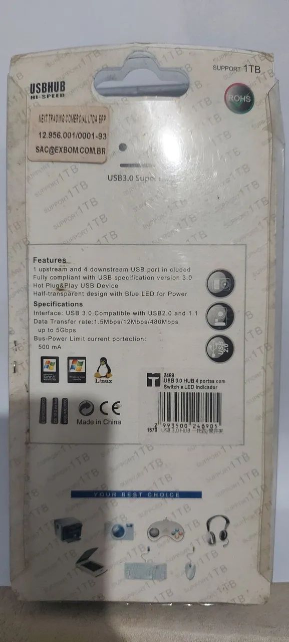 Hub USB 3.0 Exbom 4 Portas 1TB - Foto 3