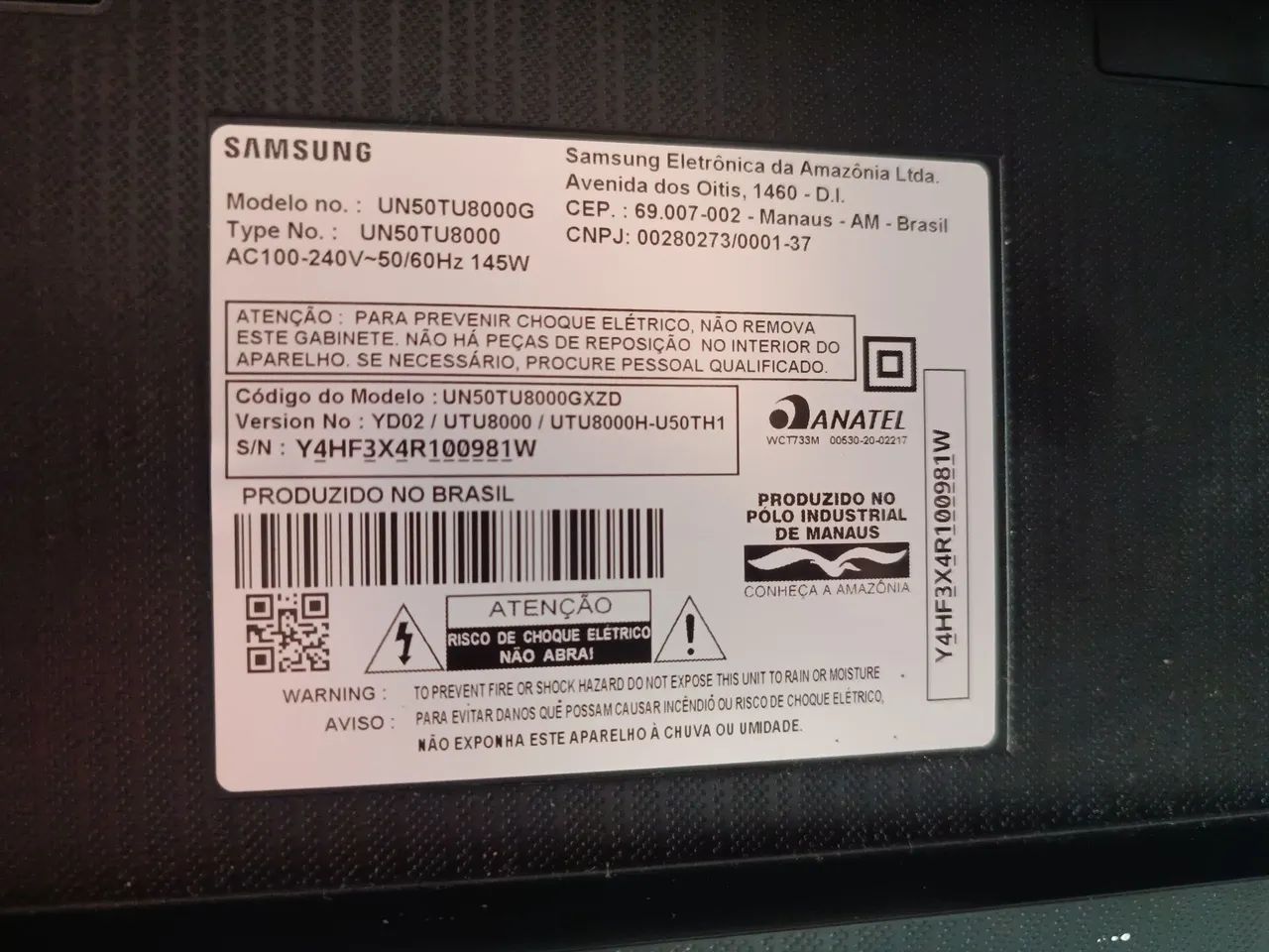 Smart TV Samsung COM DEFEITO NA TELA (aproveitamento de peças) - Foto 4