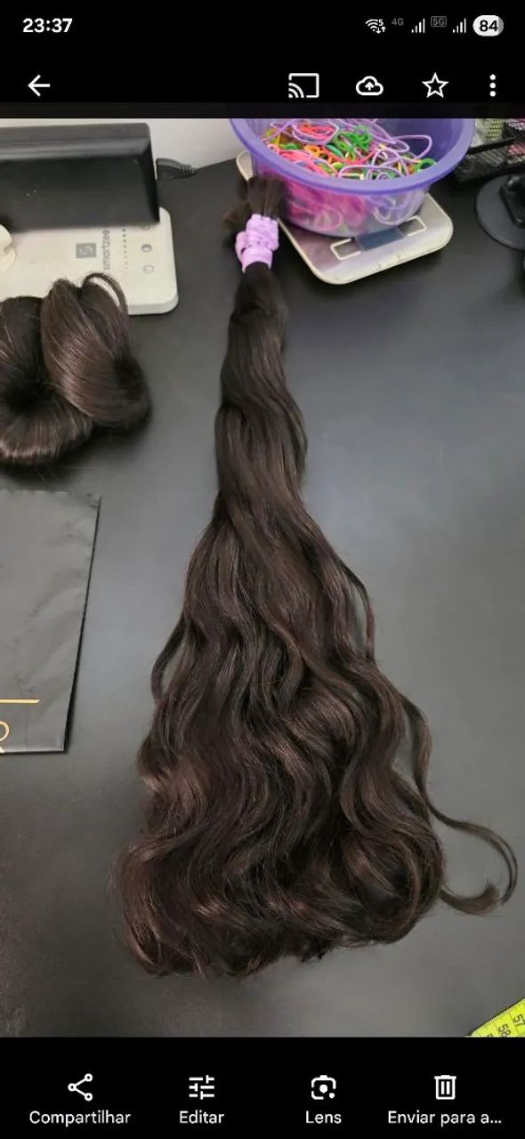 CABELO HUMANO LEGÍTIMO 65cm! Temos outras medidas, cores e texturas.  - Foto 2