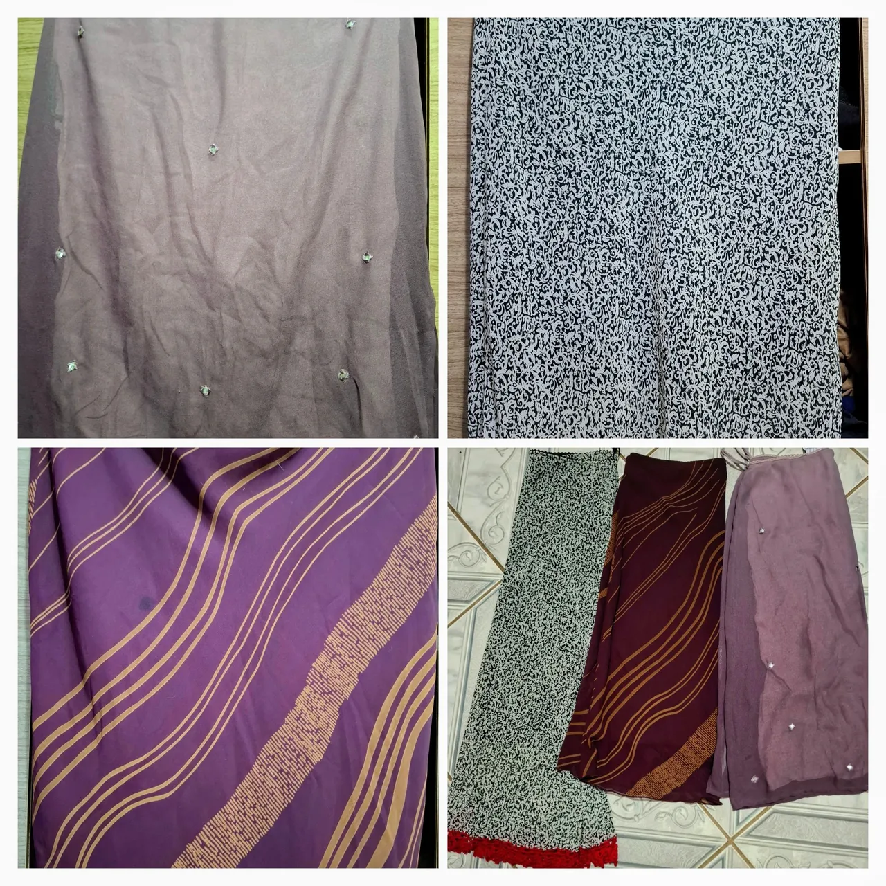 Saias e tecidos estampadoss