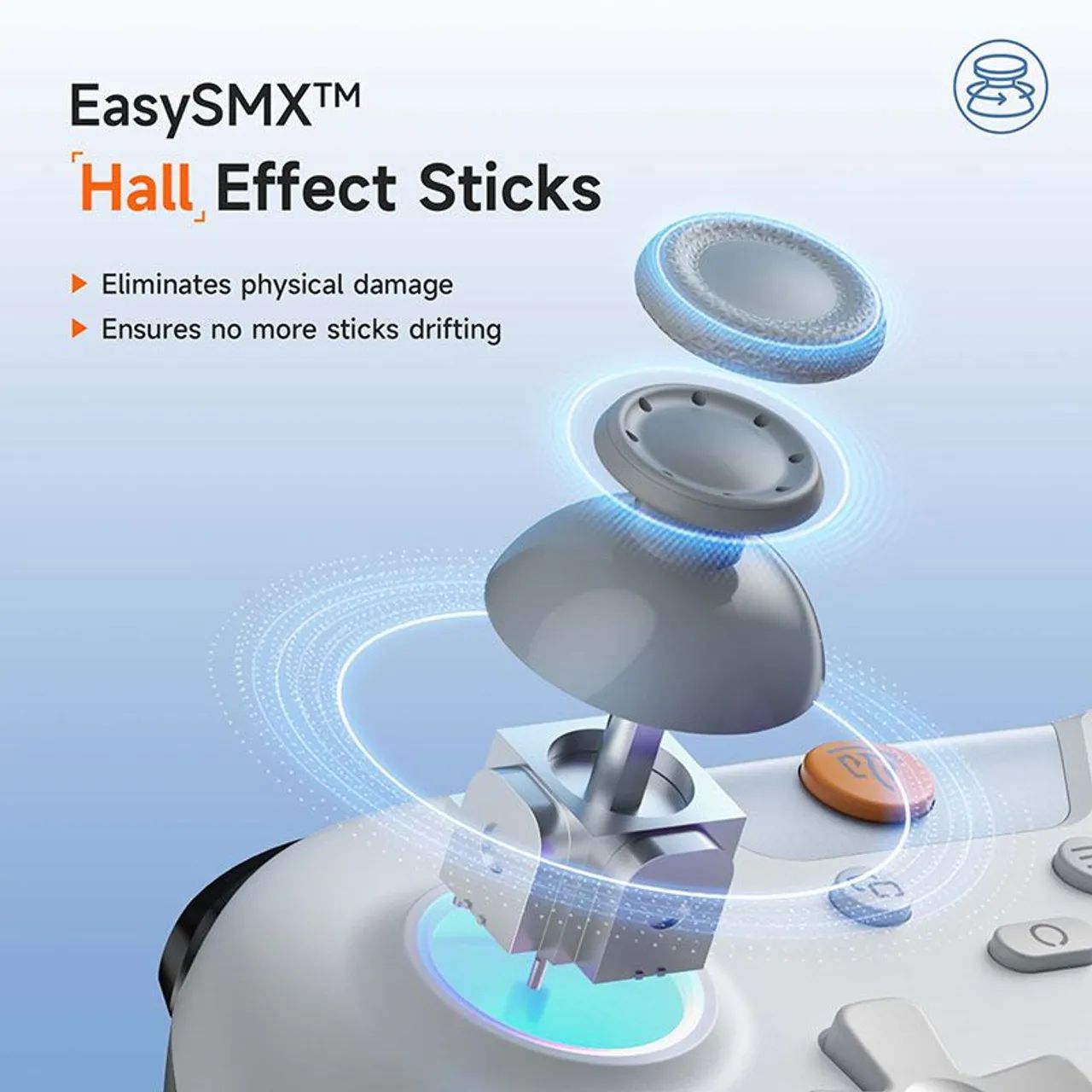 Controle EasySMX X05 WHITE Hall - Foto 4