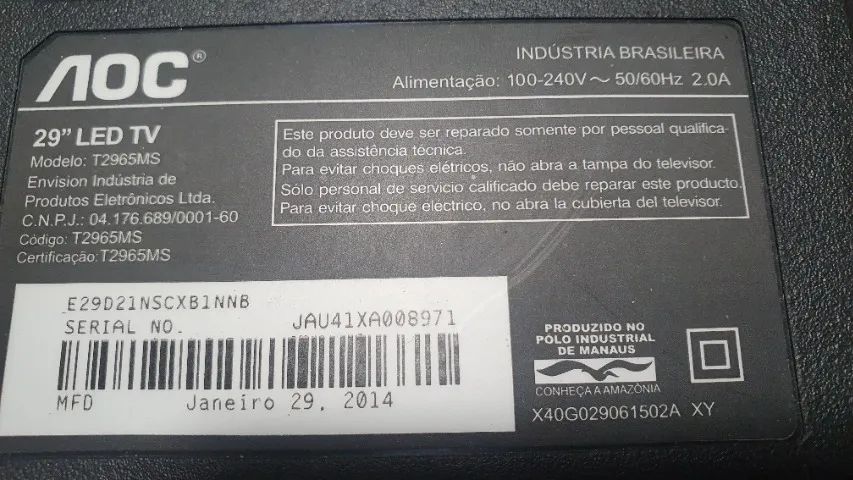 TV AOC - com defeito