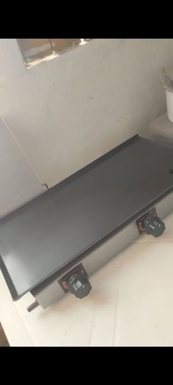 Chapa a gás tamanho 30x70 para hambúrguer é lanches, faço entrega  - Foto 2