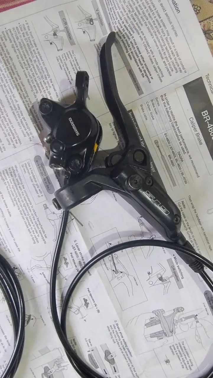Freios hidráulicos com manetes gts e pinças Shimano mt200 - Foto 2