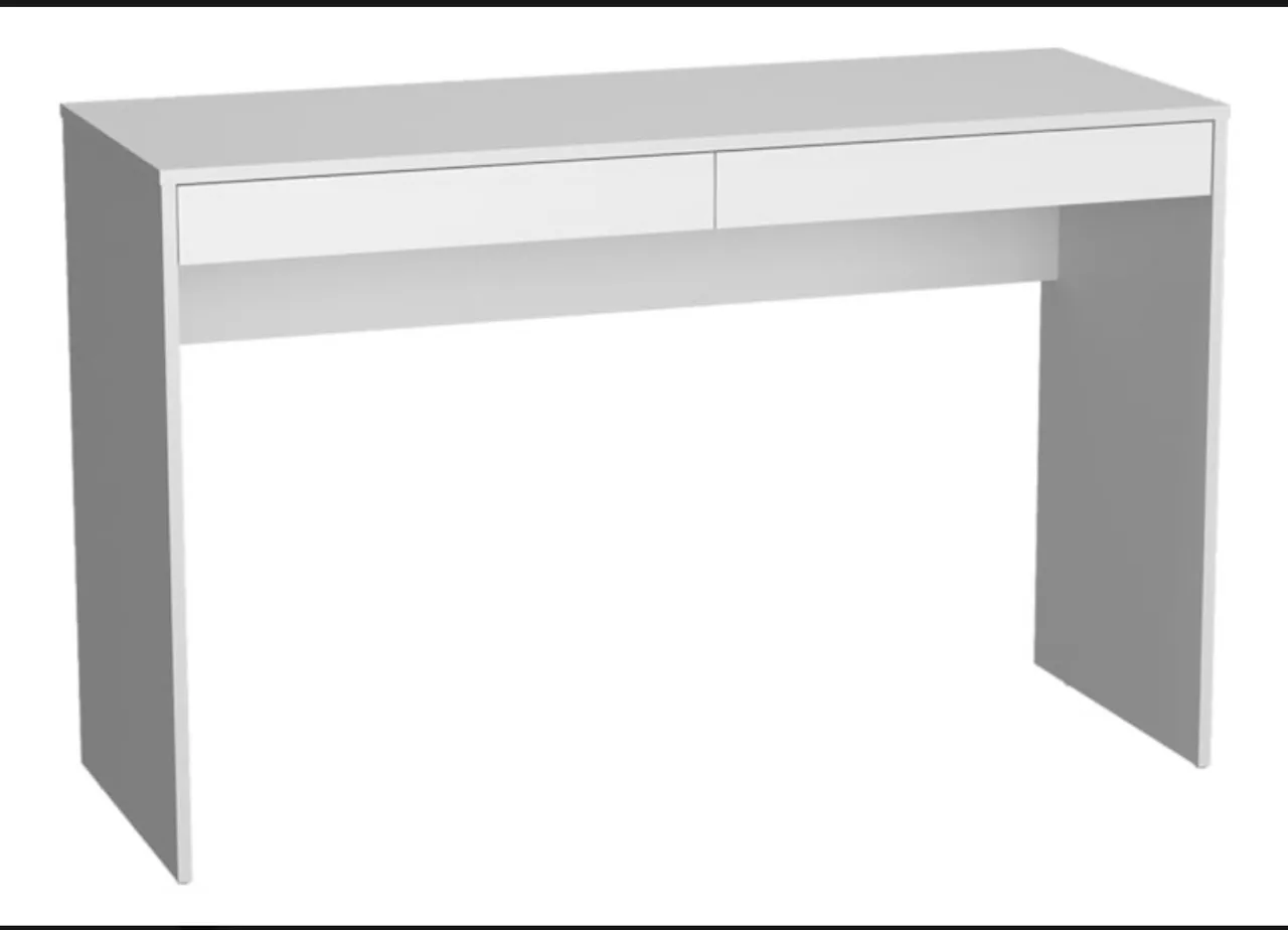 Escrivaninha Minimalista Branca com Gavetas