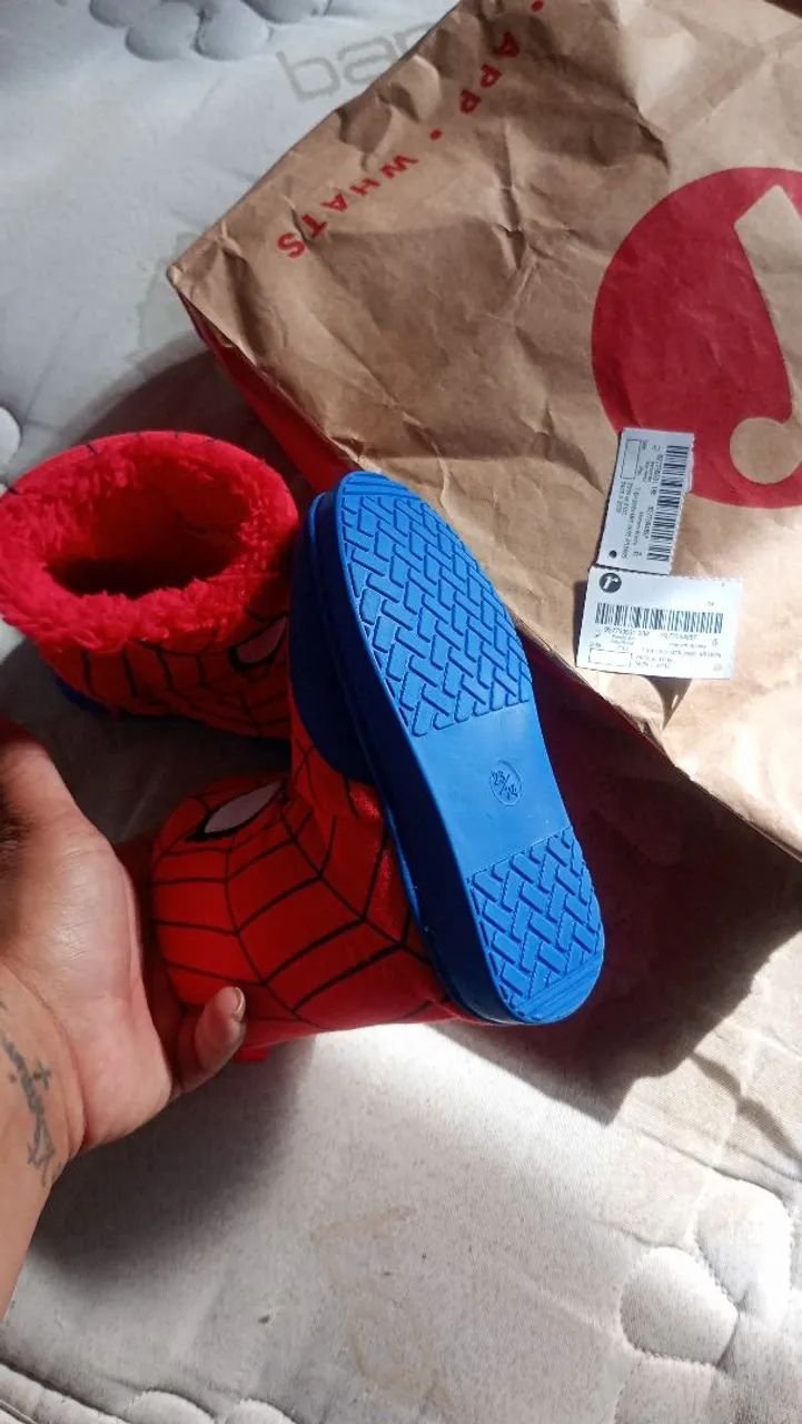 Pantufas Spider-Man para Bebê - Foto 2