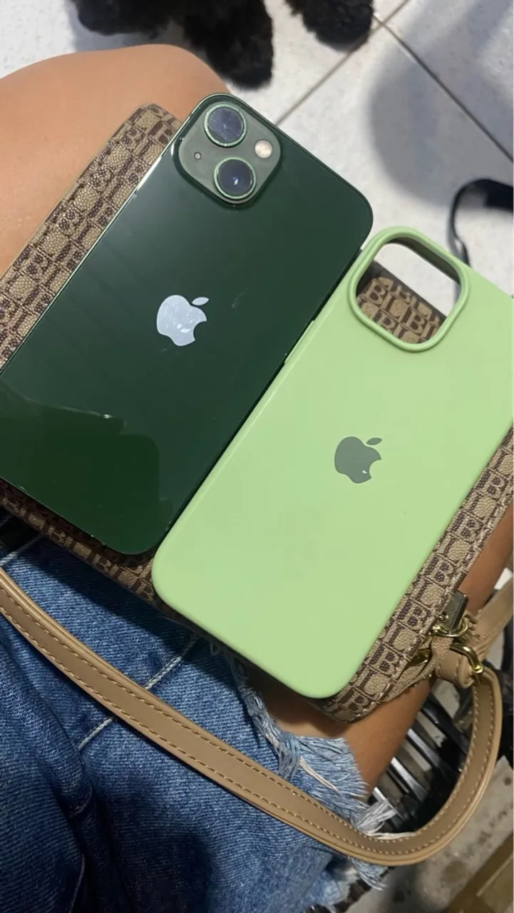 iPhone 13 verde 128gb com nota, impecável e barato!