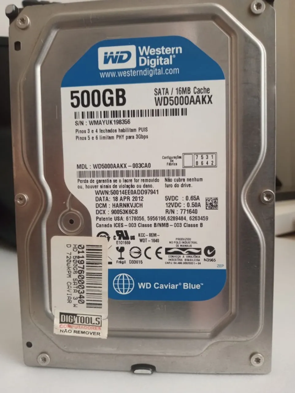 HD Western Digital 500GB