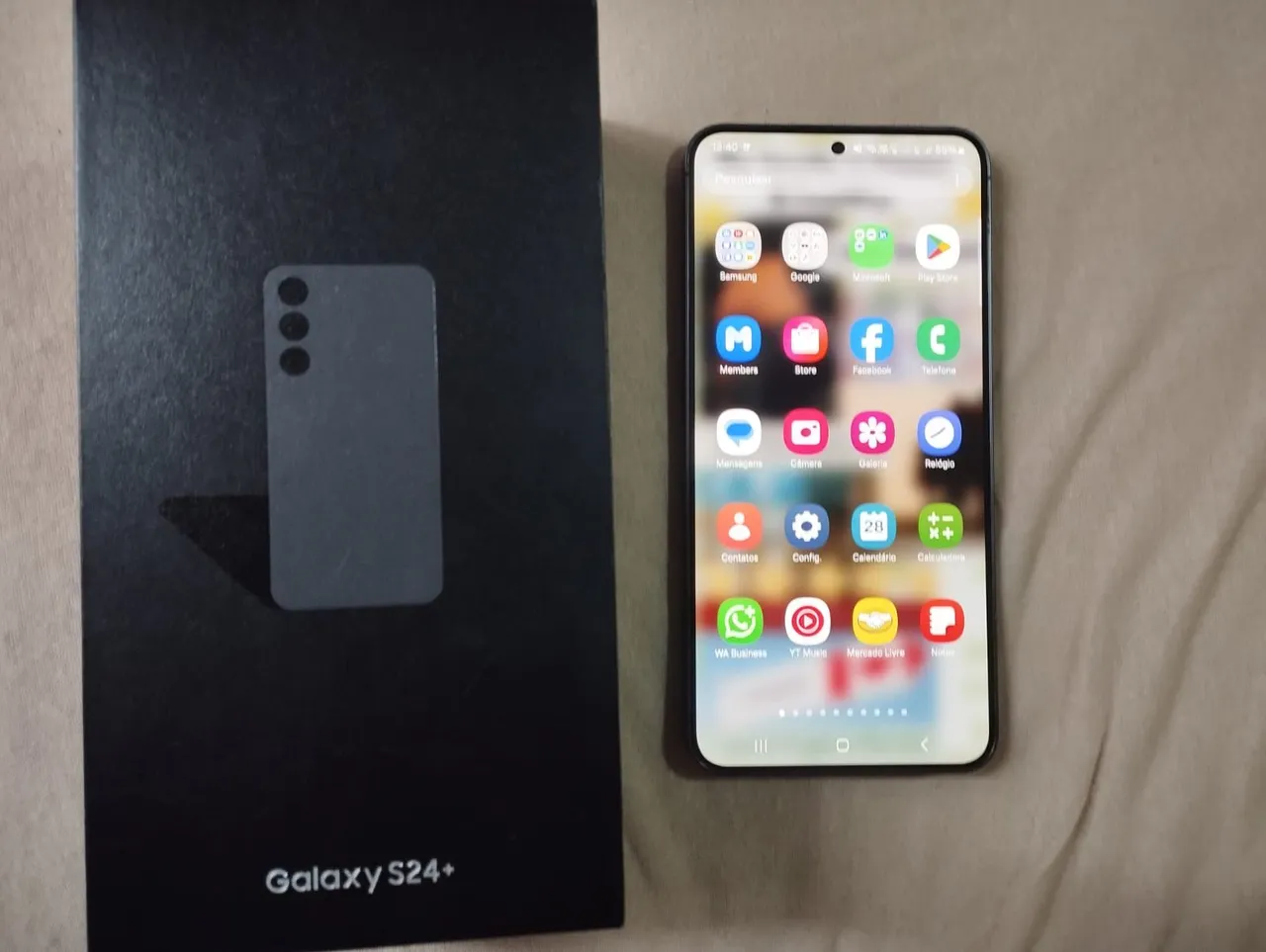 Samsung s24+ com caixa e carregador originais