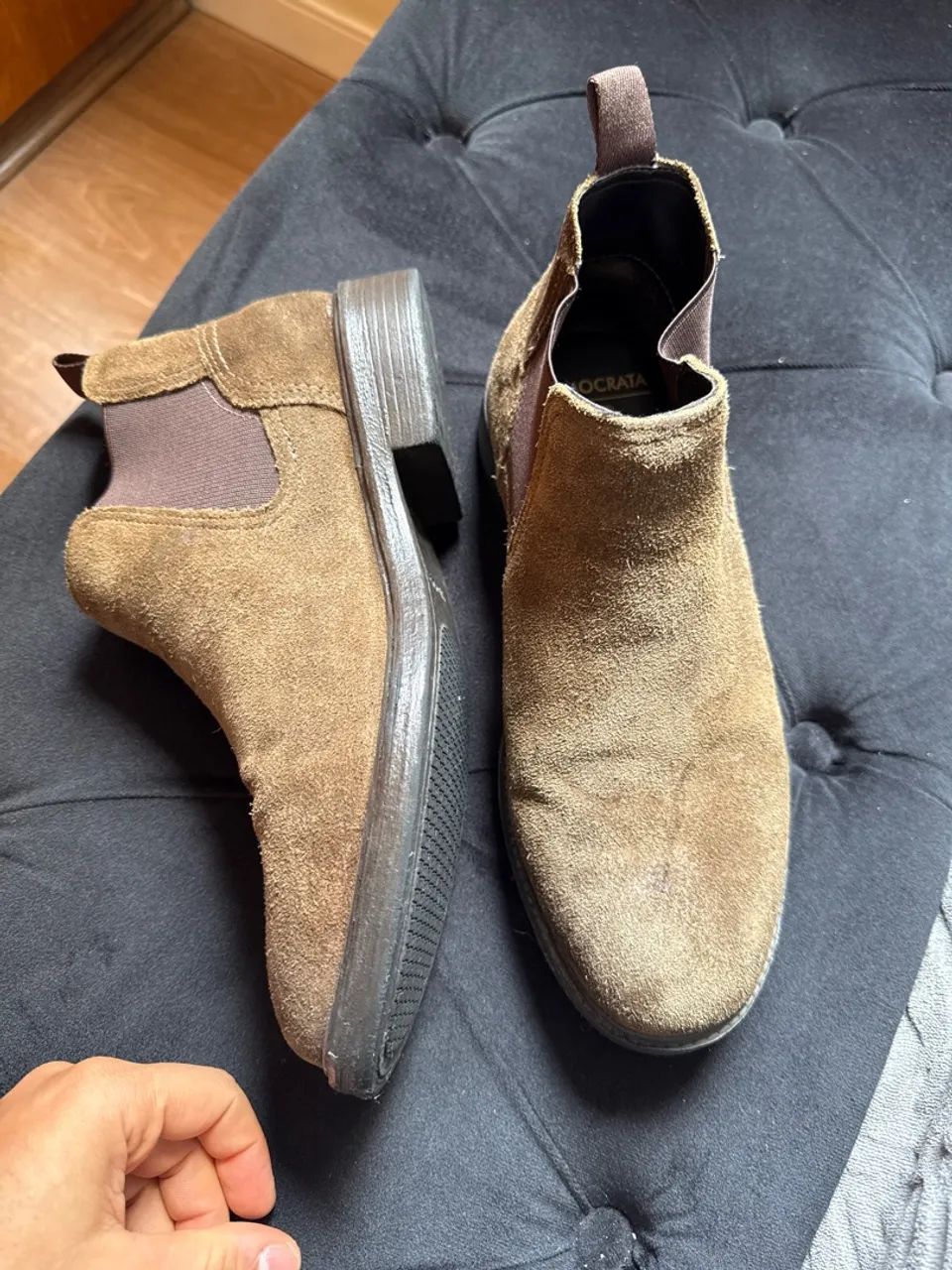 Botas de camurça marrom Democrata