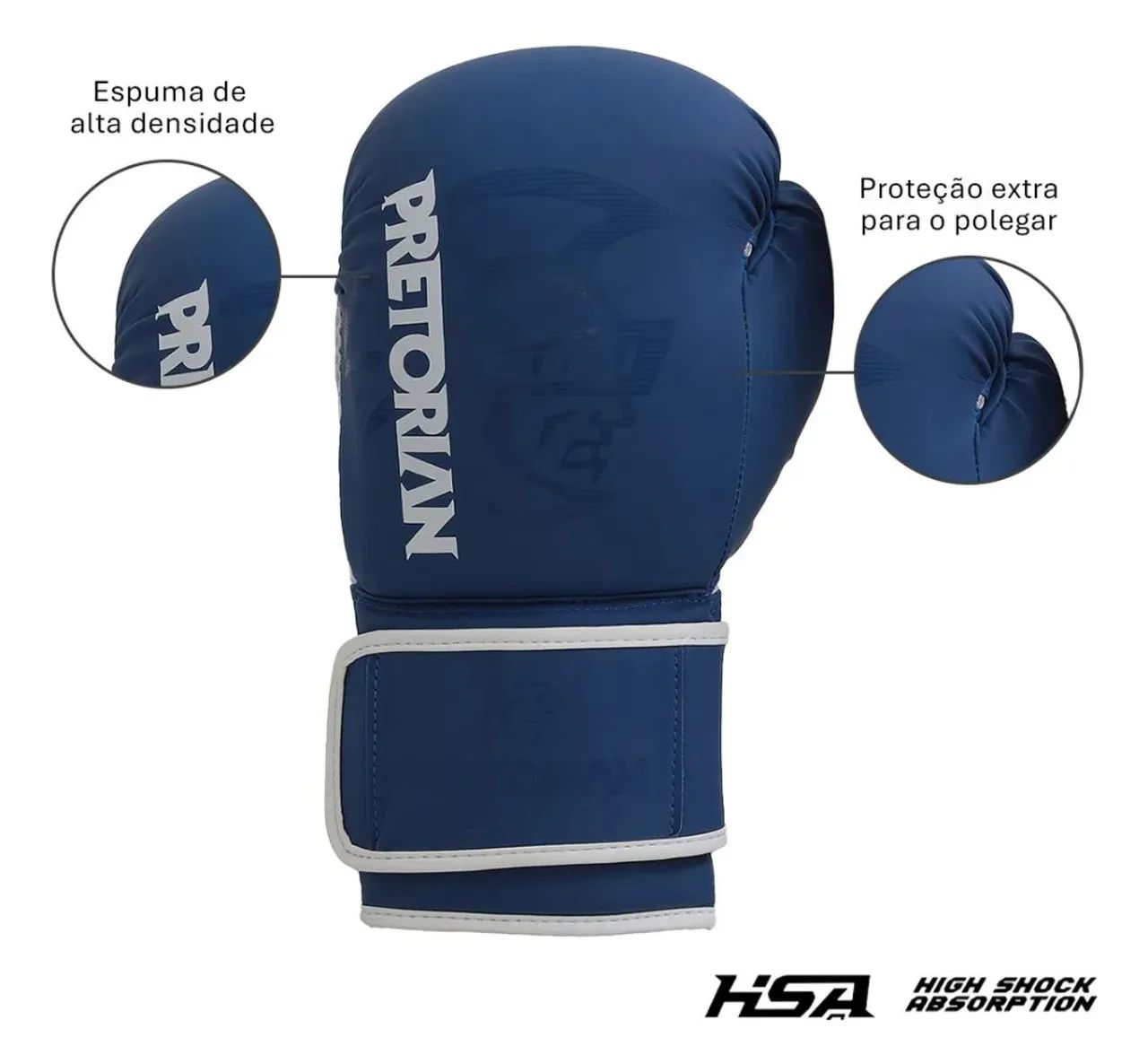 Luva de Boxe Pretorian 12oz - Azul Marinho MUITO NOVA! - Foto 2