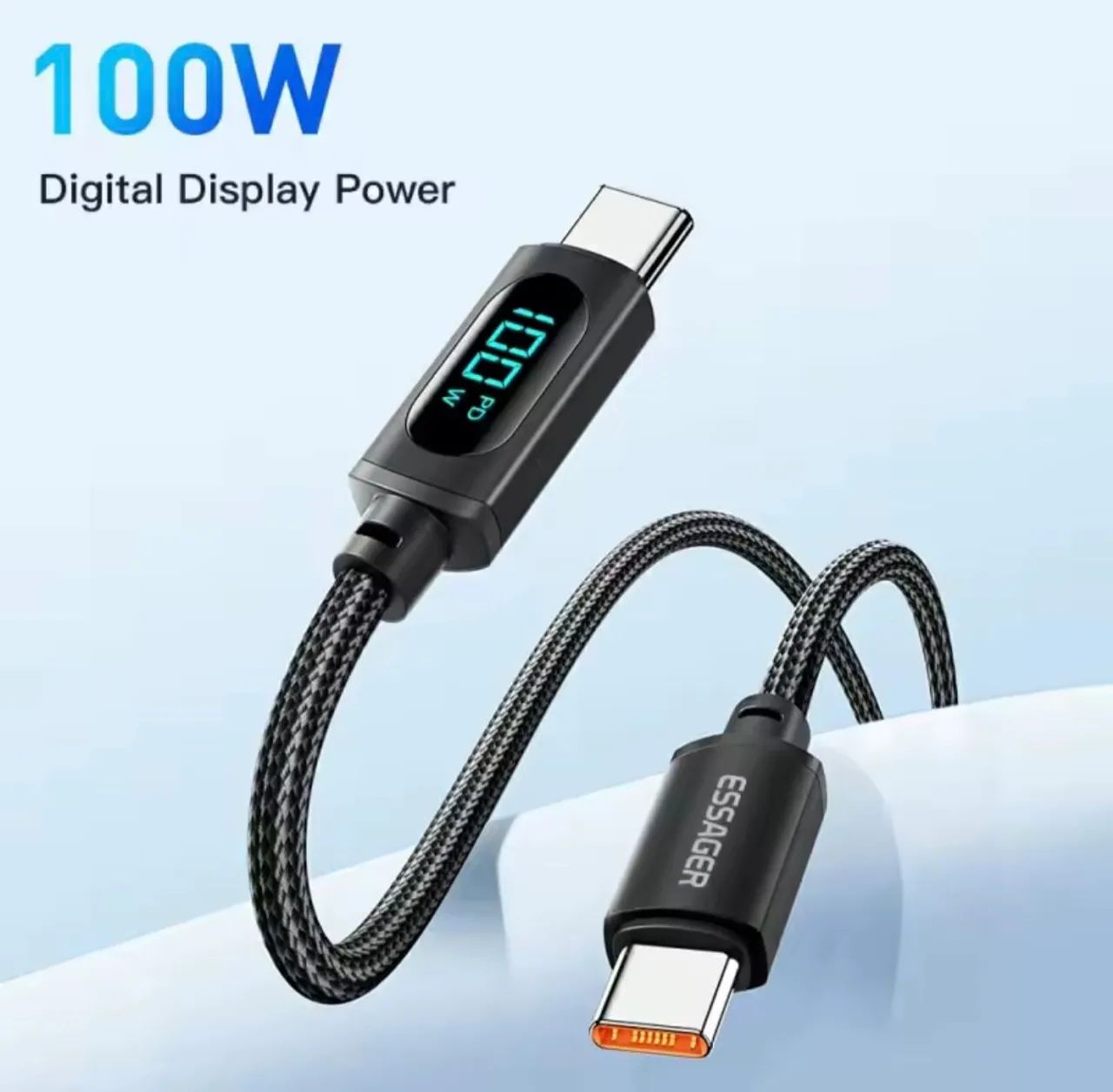 Cabo USB C 100w com display digital  - Foto 2