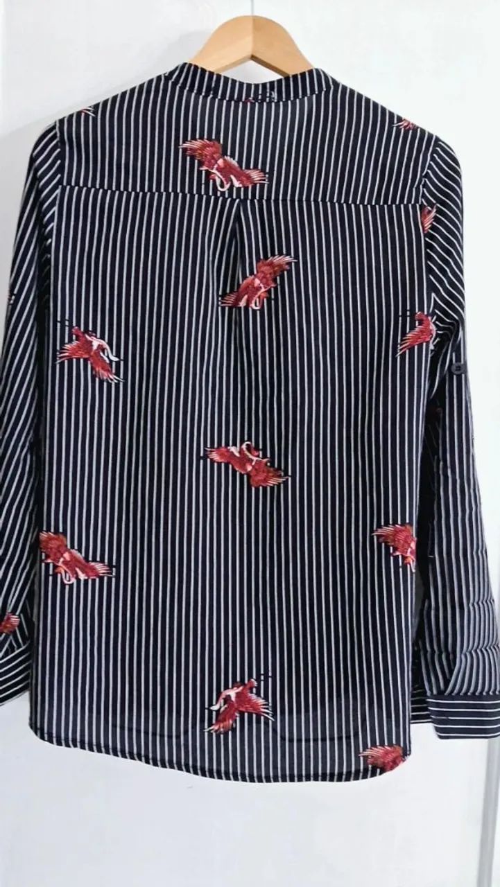 Camisa listrada e pássaros Loverly tam P - Foto 5