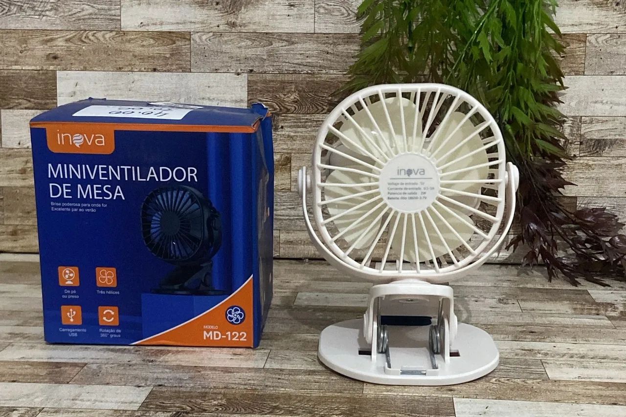 Mini ventilador de mesa  De pé ou preso  - Foto 3
