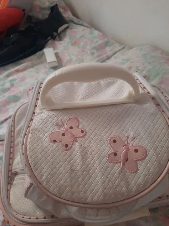 Kit de malas para bebê - Rosa com borboletas - Foto 2
