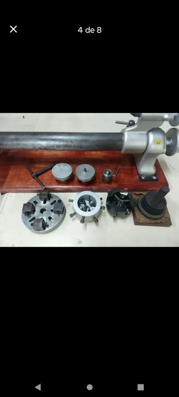 Torno de Bancada Antigo funcionando de 1920 - Foto 4