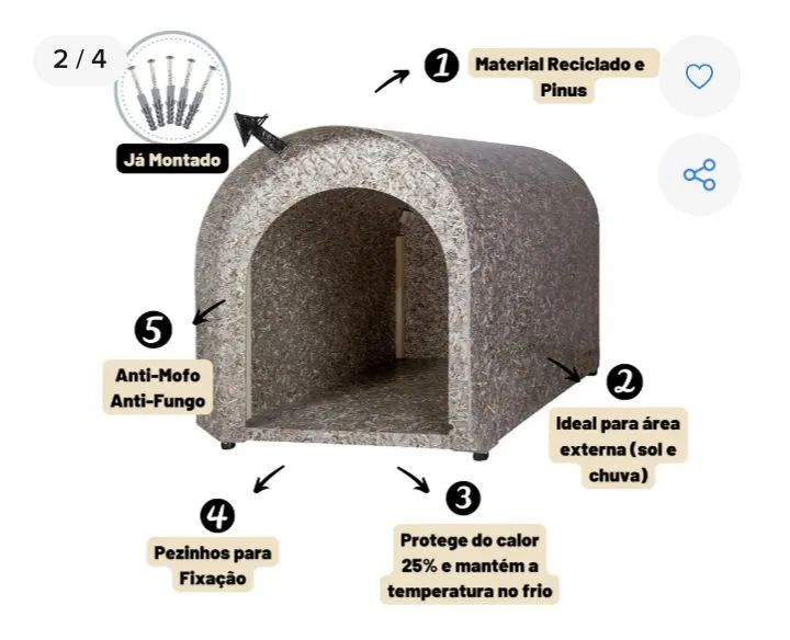 Casinha para cachorro ecológica - Foto 3