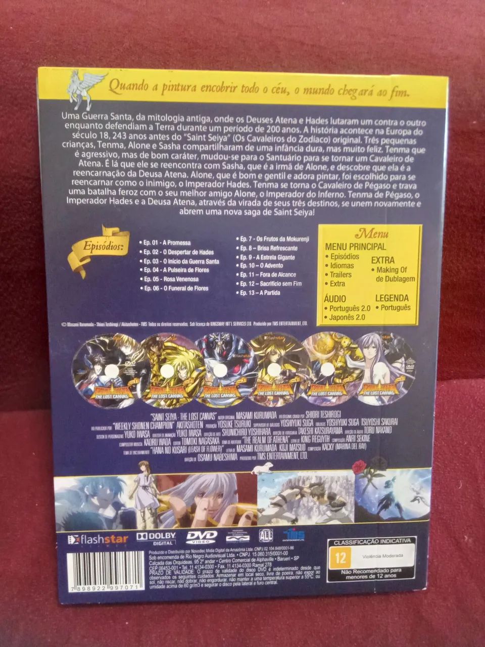 Box DVD Cavaleiros do Zodiaco Saint Seya The Lost Canvas 6 discos