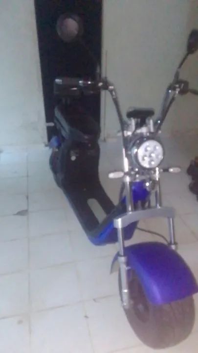 Scooter Elétrica Azul - Foto 3