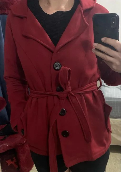 Casaco feminino vermelho - Foto 3