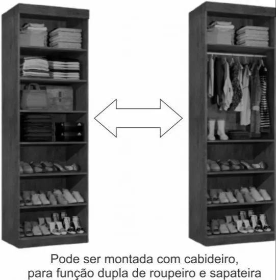 Sapateira/Guarda Roupa Thor 1P c/ Espelho (FAZEMOS ENTREGA DF E ENTORNO ) - Foto 3