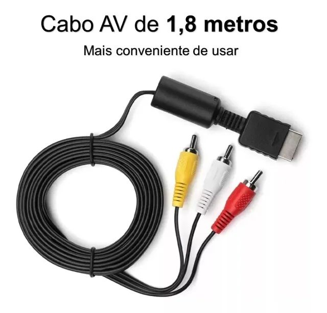 Cabo ps2 componente Playstation 2 audio e video 1.8m rca - Foto 5