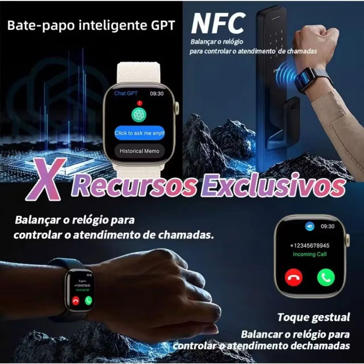 Relógio smartwatch watch X  - Foto 5