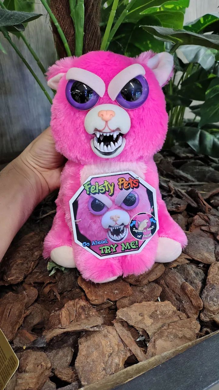 Pelucia Feisty Pets Gata Rosa