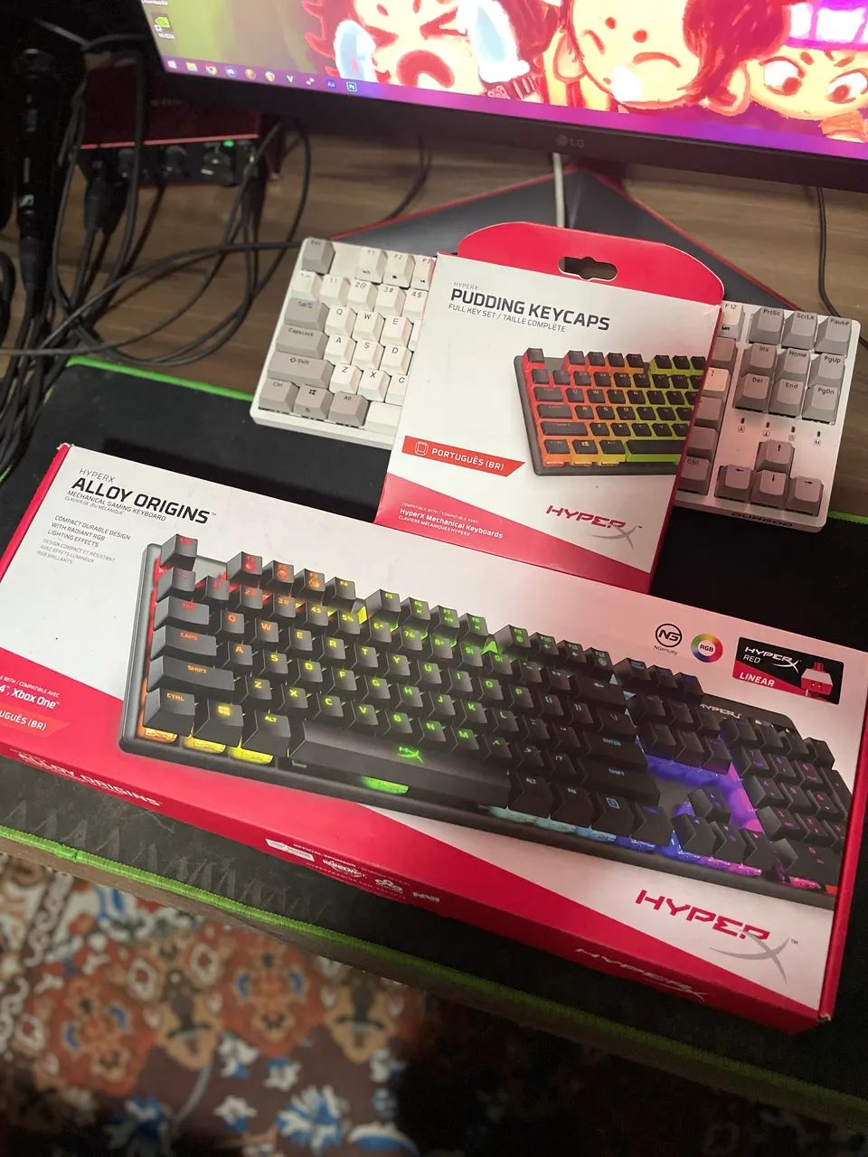 Teclado Hyper X Alloy Origins + Pudding Keycaps