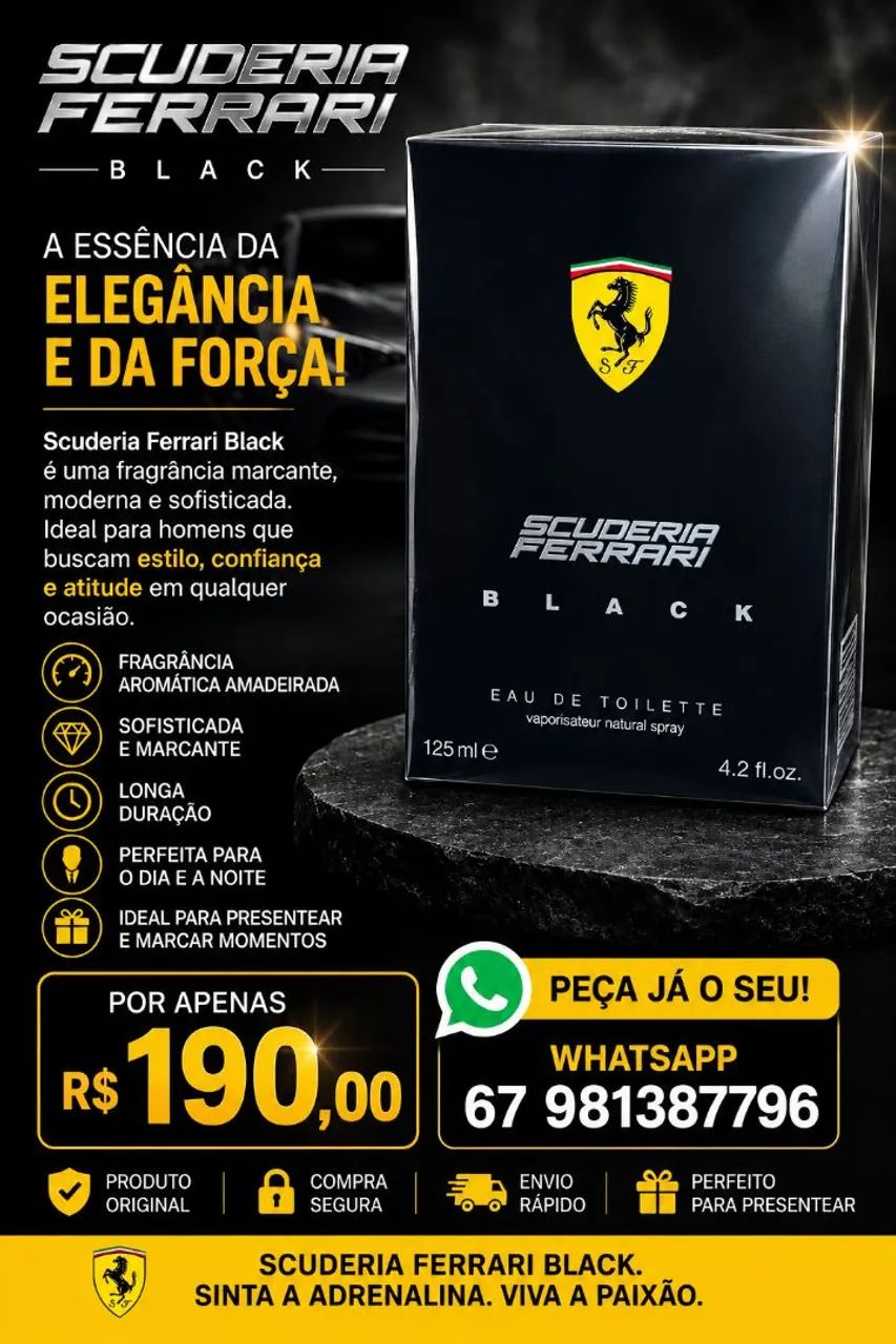 Perfume Ferrari Black original e lacrado  - Foto 2