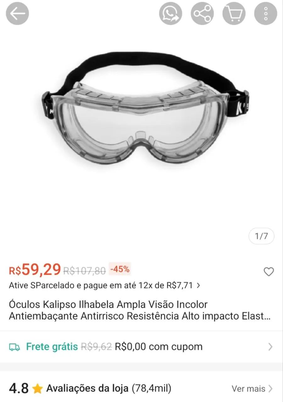 30 Óculos kalipso ilha bela ampla visão incolor com preço de custo 1