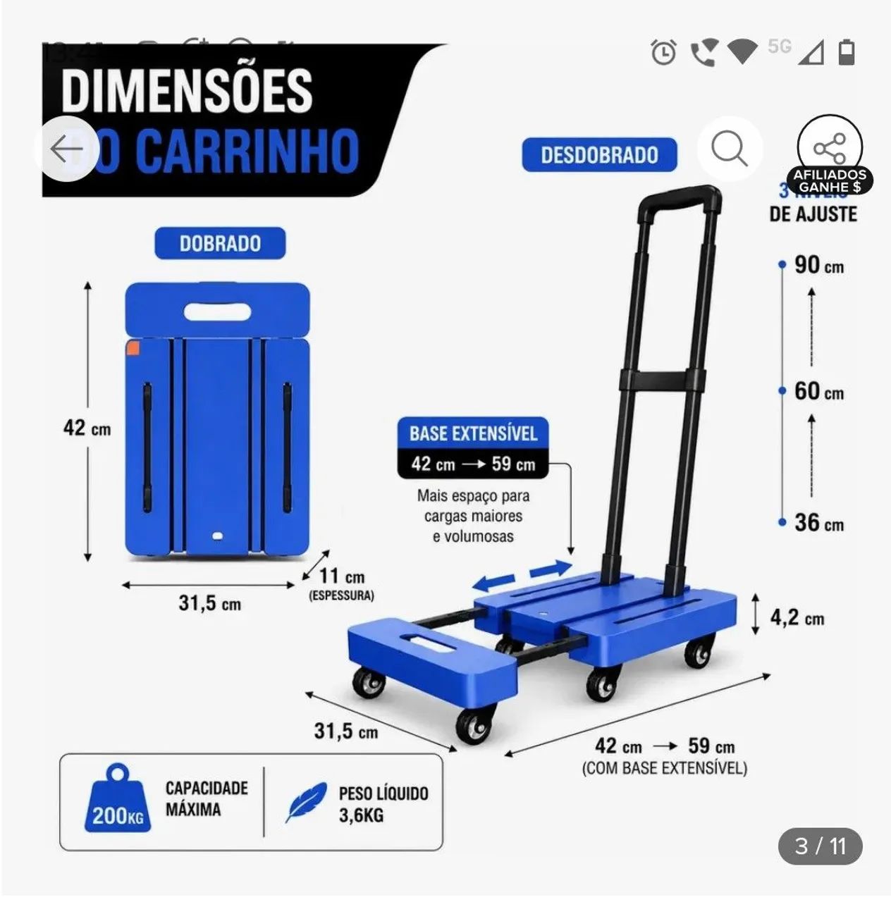 Carrito Plegable de carga