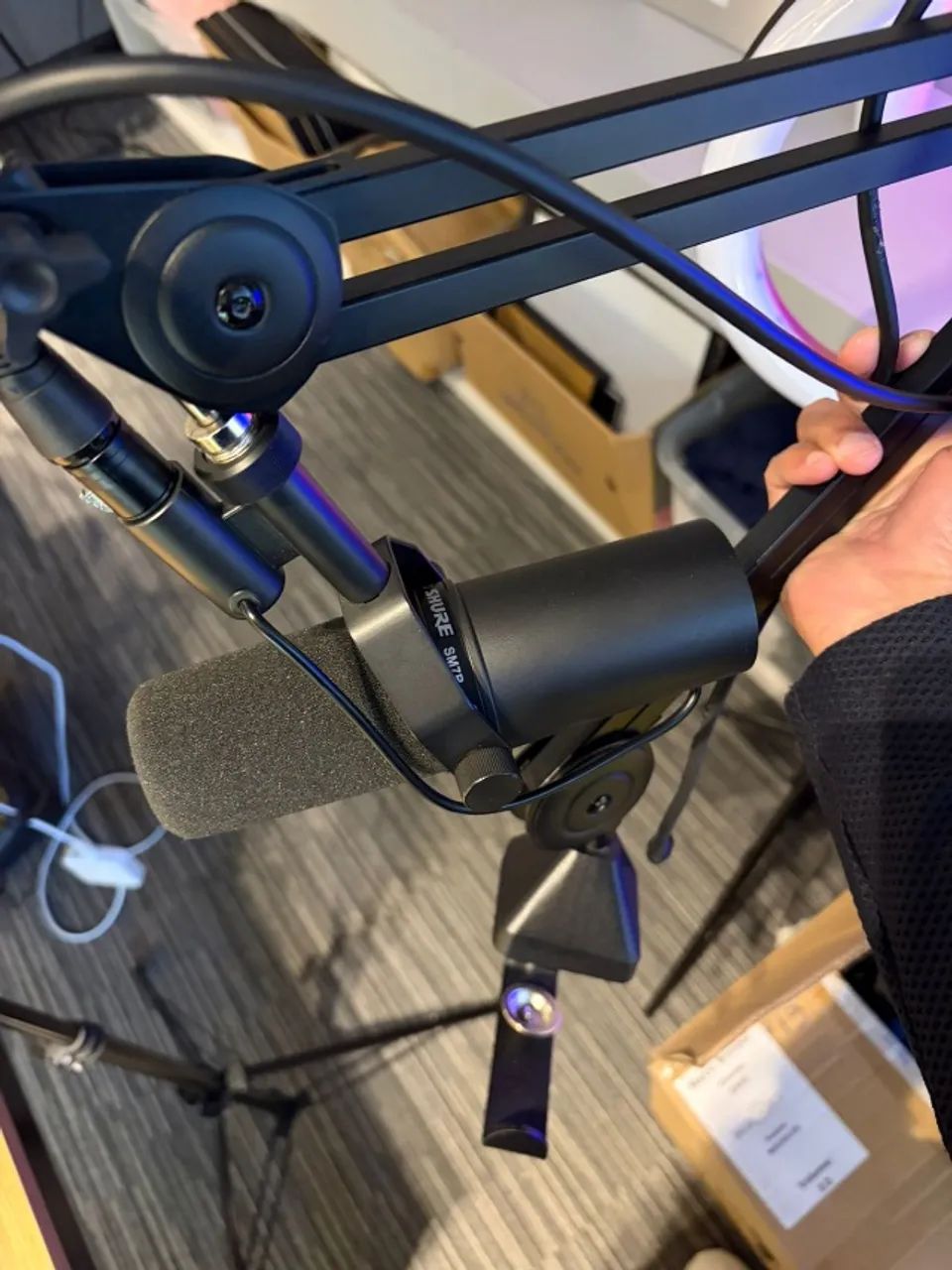 Microfone Shure SM7B + Braço Articulado - Microfones e Gravadores